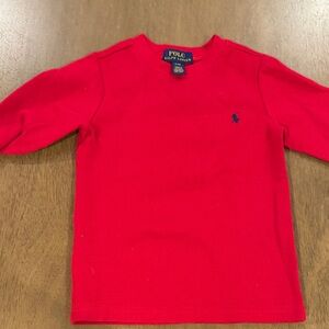 Polo by Ralph Lauren Kids Bright Red Long Sleeve Tee
